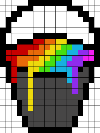 Рисунки по клеточкам радужные