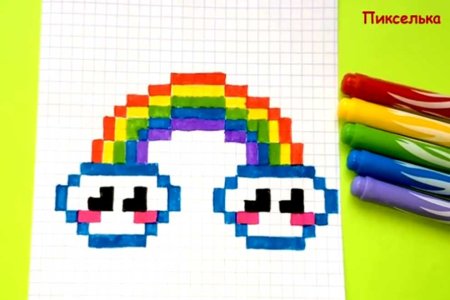 Рисунки по клеточкам цветные