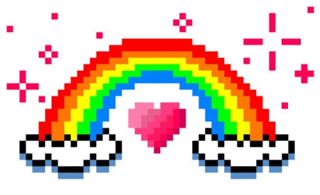Рисунки по клеточкам Радужный
