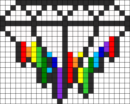 Рисунки по клеточкам радужные