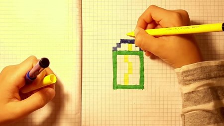 Рисование по клеточкам коктейль