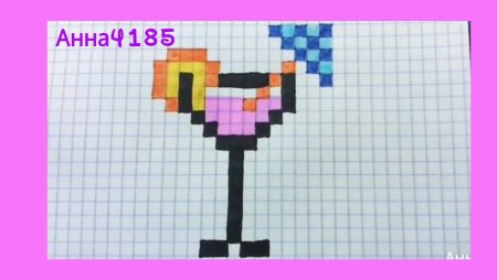 Рисование по клеточкам коктейль