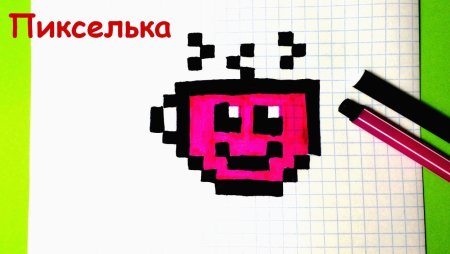 Рисунки по клеточкам чашка