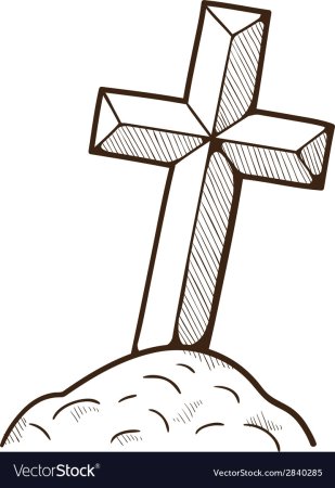 Крестик на могилу нарисованный