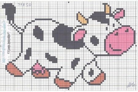 Жаккардовый узор коровы