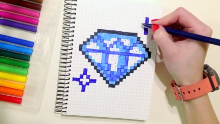 Рисование по клеточкам Алмаз