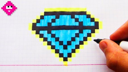 Рисование по клеточкам Алмаз