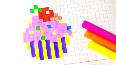 3d рисунки по клеточкам ручкой