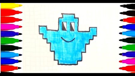 Рисование по клеточкам Хэллоуин