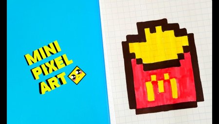 Рисунки по клеточкам макдональдс