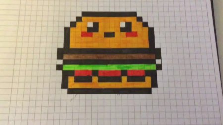 Рисунки по клеточкам еда
