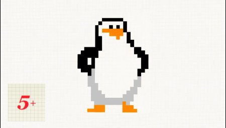 Пингвин из клеточек маленький