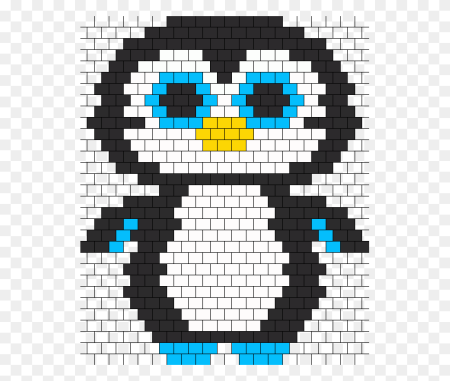 Пингвин по клеточкам