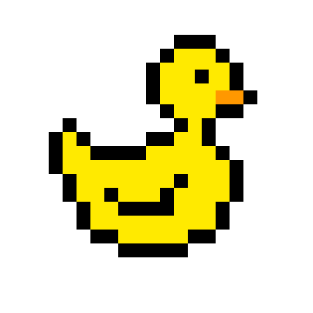 Рисование по клеточкам уточка