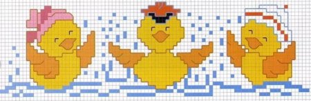 Рисунок по клеточкам уточка лалафонфани