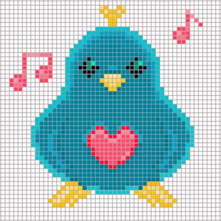 Рисунки по клеткам летние