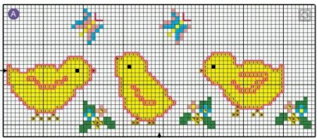 Вышивка крестом маленькие утята