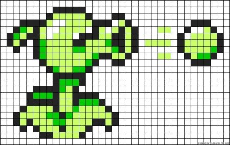 Рисунки по клеткам маленькие зеленые