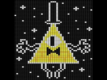 Рисунки по клеточкам Гравити Фолз Билл