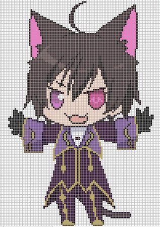 Вышивание крестиком аниме код Гиас