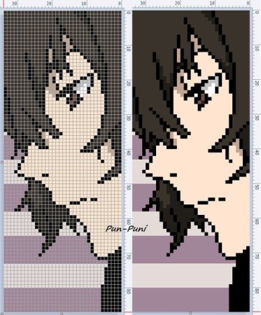 Вышивка крестом аниме персонажей