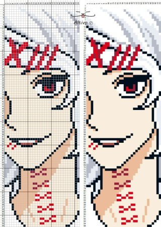 Вышивка крестом аниме