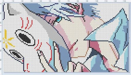 Рисунки по клеточкам большие аниме