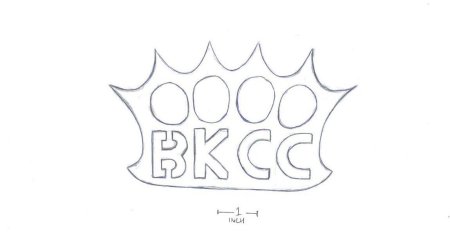 Кастет чертеж 1 к 1