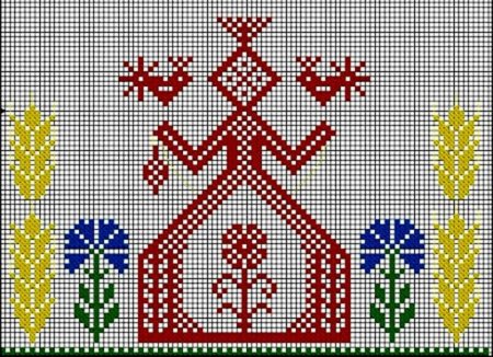 Славянский оберег Макошь вышивка