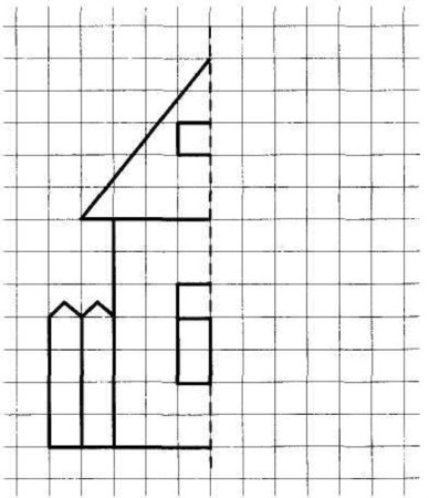 Графический диктант зеркальный для дошкольников 6-7 лет