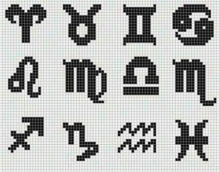 Рисование по клеточкам знаки зодиака