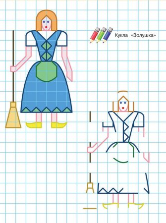 Рисунок по клеткам платье