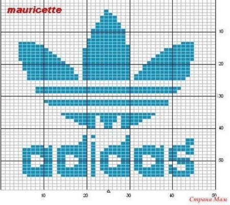Адидас схема для вязания