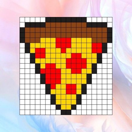 Рисование по клеточкам пицца