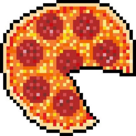 Кусок пиццы по клеточкам