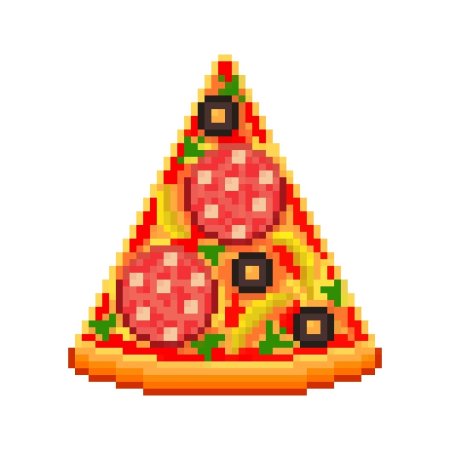 Рисование по клеткам пицца