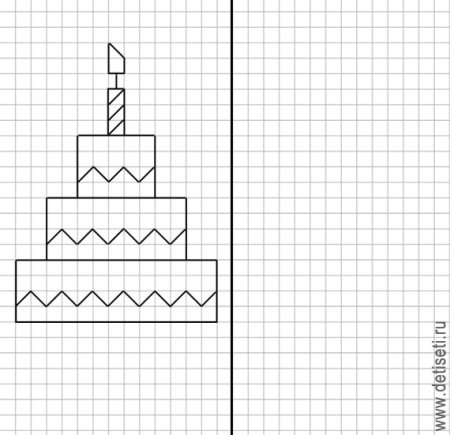 Графический диктант тортик