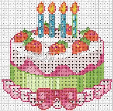 Тортик по клеточкам маленький