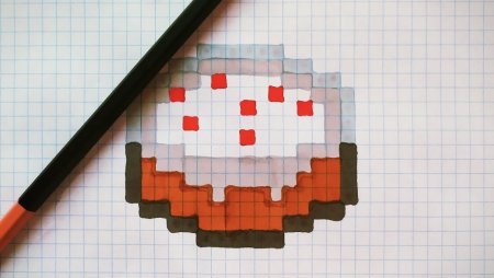 Рисунки по клеткам торт