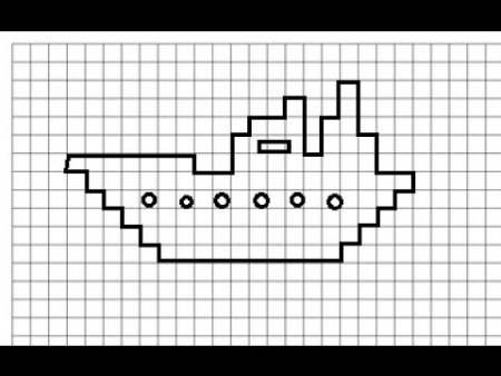 Рисунки по клеткам карандашом
