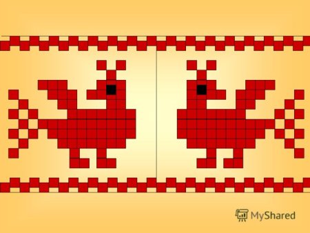 Русско народная вышивка по клеточкам