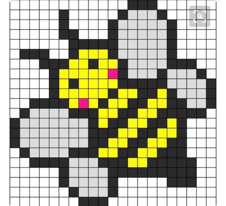 Пчела пиксель арт
