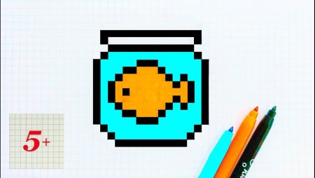 Рыбка по клеткам