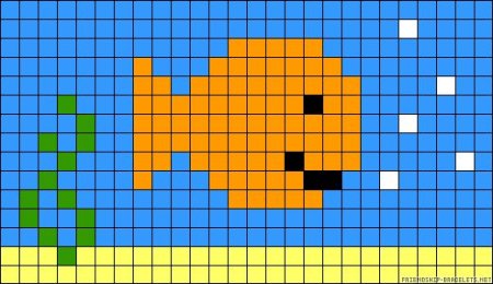 Рыбка по клеточкам