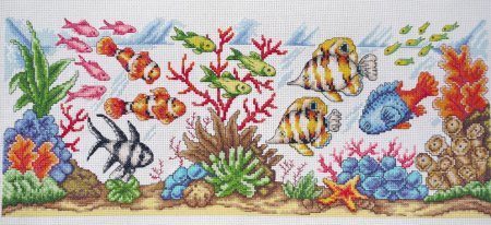Вышивка морские обитатели