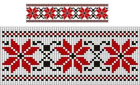 Белорусский орнамент в полосе