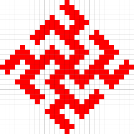 Славянские узоры по клеткам