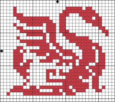 Народная вышивка по клеточкам