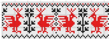 Русские народные узоры по клеточкам