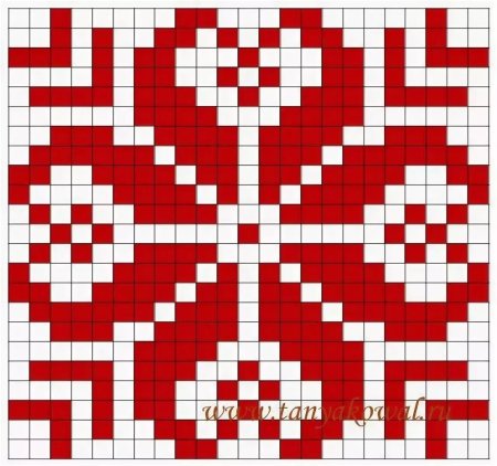 Чувашские орнаменты и узоры по клеточкам